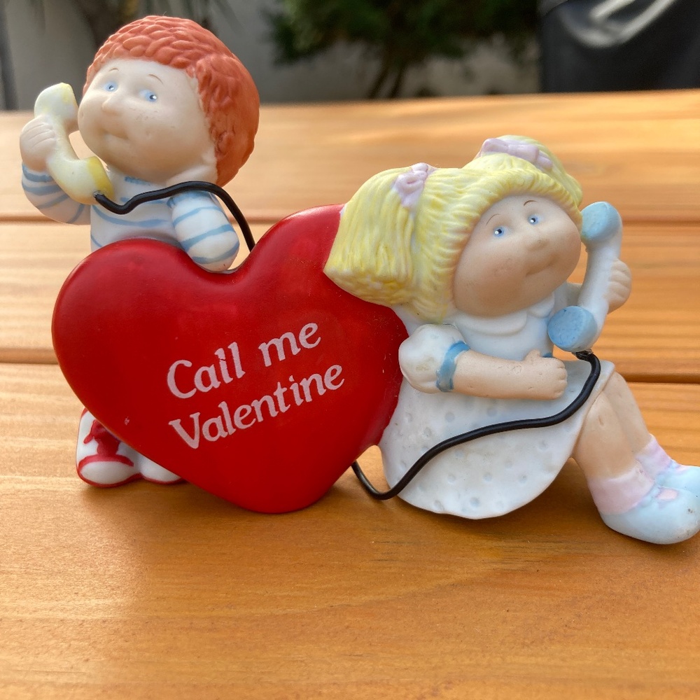 1984 Cabbage Patch Kids Valentines Porcelain Figurine "Call me Valentine"
